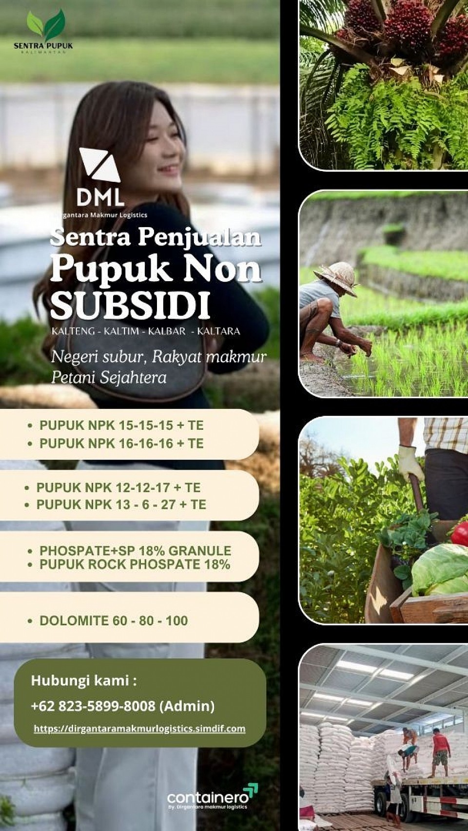 Penjualan pupuk NPK - DOLOMITE Kalimantan