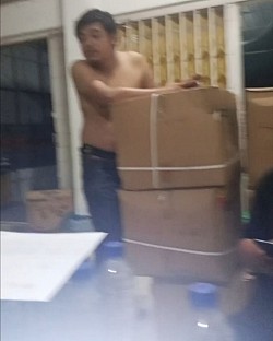 SEWA TRUK KONTAINER FUSO SAMPIT